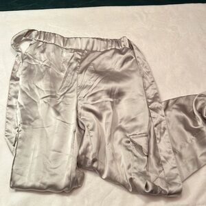 Silk cargo pants with ties